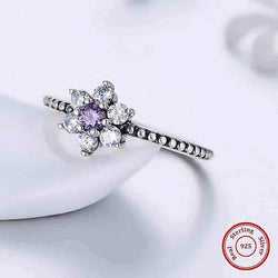 Amethyst flower ring 