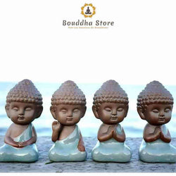 Shakyamuni Buddha ceramic statuette