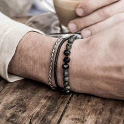 Men's stone bracelet