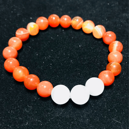 Pulseira de maternidade em espuma e hematita de Agate