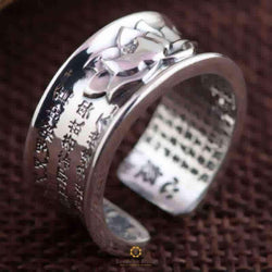 Bague Fleur Lotus Sagesse En Argent Anneaux