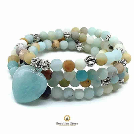 Mala  Aspiration Au Bonheur Et À La Tendresse En Amazonite Strand Bracelets